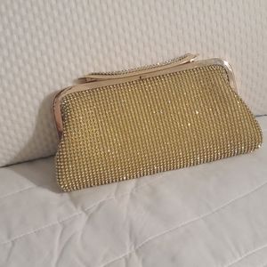 Rhimestone Gold clutch purse